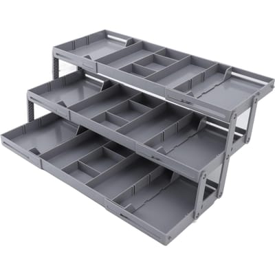 Lade-organizer Enkele Rij Uitbreidbaar Opvouwbaar Sieraden Organizer Bakje Oorbel Opbergdisplay Koffer voor Kantoor Badkamer Type 2