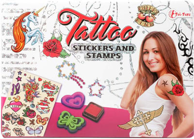 Tattoostickers en Stempelset