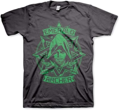 DC Comics Arrow Heren Tshirt -M- Emerald Archer Grijs