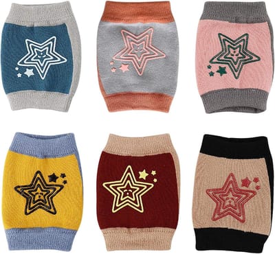 Baby kniebeschermers - Kruipbeschermers - Baby ontdekking - Non-slip grip - 5 stuks - Unisex katoen