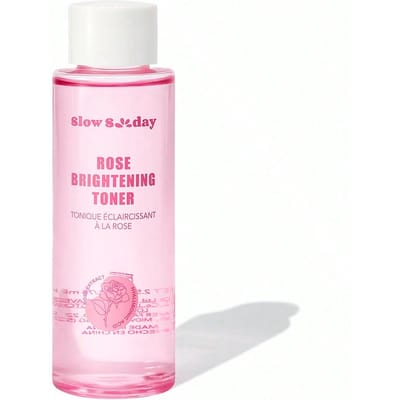 Slow Sunday Rose Brightening Toner, Roos, Hydrateert en verheldert, Minimaliseert de zichtbaarheid van poriën en exfolieert de huid zachtjes, Herfst- en winterhuidverzorging, Cadeaus, Kerstmis, Halloween, Carnavalsfeest