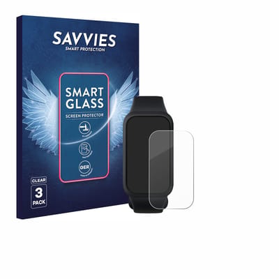 3 Stuks Savvies Screenprotector - geschikt voor Xiaomi Smart Band 9 Active - beschermfolie glas transparant