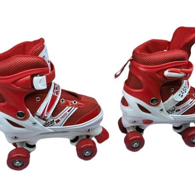 Beginners Zijn Geschikt voor Vierwielige Dubbele Rij Schaatsen, Kinderschaatsen Kunnen in Maat en Kleur Worden Aangepast L size 39-42 rood