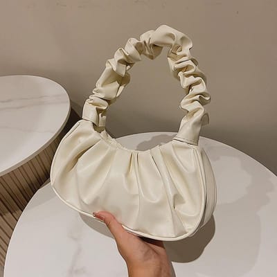 Kleine Tas voor Dames, Trendy en Veelzijdige Schoudertas, Geschikt voor Alle Vier de Seizoenen wit