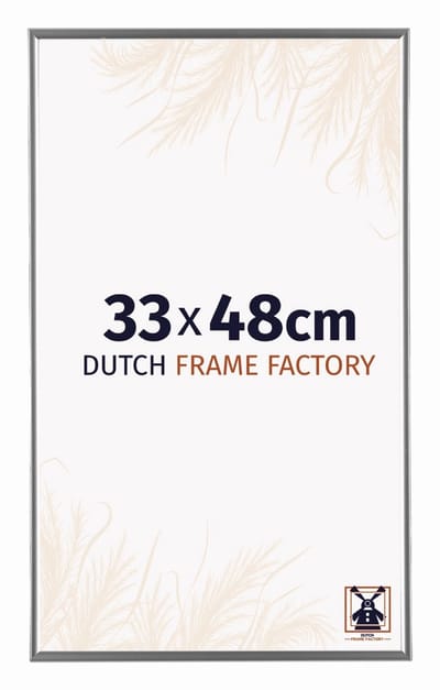 Fotolijst 33x48 cm - Kunststof - Zilver Hoogglans - Easy