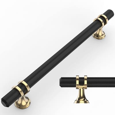 Unyqoos® Set van 10 zwarte meubelgrepen voor kasten en lades met 160 mm afstand