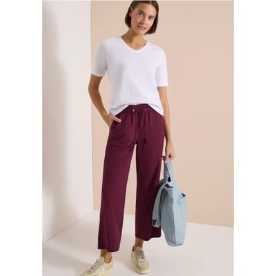 Wide Legs broek in seersucker kwaliteit