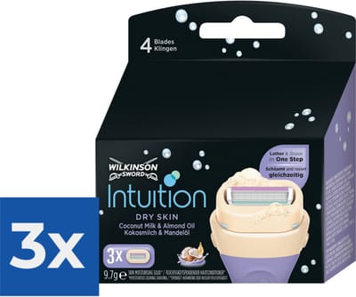 Wilkinson Scheermesjes Wilkinson Intuition Mesjes Dry Skin - 3 mesjes - Voordeelverpakking 3 stuks