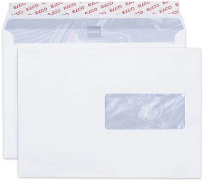 Elco envelop Premium Optifix C5 FSC 80 gram met venster rechts 500 stuks