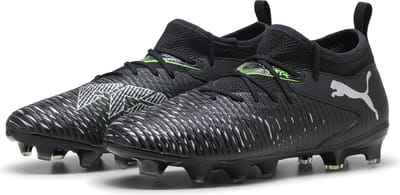 PUMA FUTURE 8 MATCH FG/AG Jr Unisex Sportschoenen - PUMA Black-Cool Light Gray-Fluo Green