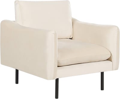 VINTERBRO - Fauteuil - Lichtbeige - Fluweel