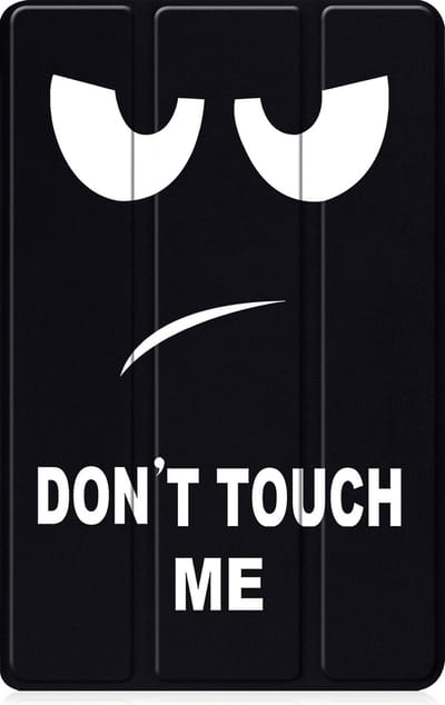Hoesje - Geschikt voor Samsung Galaxy Tab A9 - Dun & Stevig - Trifold Bookcase - Hard Cover - Hardcover Book Case - Tablet Hoes - Don't Touch Me