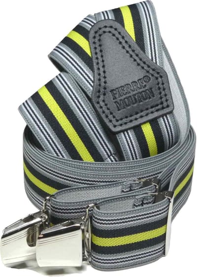 Pierre Mouton - Bretel - Summer Geel - 120cm - 3clips - 35mm
