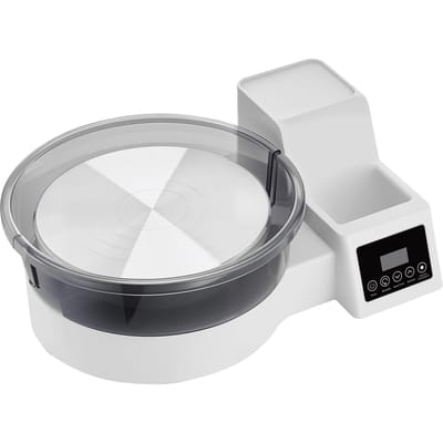 Draaischijf voor Keramiek voor Volwassenen, 28 cm Aluminium Draaiplateau, 450W Elektrische Tafelblad Draaischijf met Voetpedaal, 30-300 RPM Instelbare Snelheid, Afneembaar