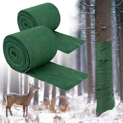 Daity 2 rollen - Boombeschermingsfolie voor beschadigde schors - stambeschermer voor kleine tuinbomen - stambeschermer - boombinder - plantenbeschermingsfolie - plantenafdekking voor wintervorstbescherming (15 meter per rol, 12 cm breed)