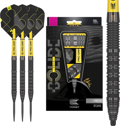 Target Darts Bolide Void Steel Tip Dartpijlen 22G - 90% Tungsten Barrel met Swiss Point Technologie - Barrel 01 Design met Pro Grip Shafts en Pro Ultra Flights