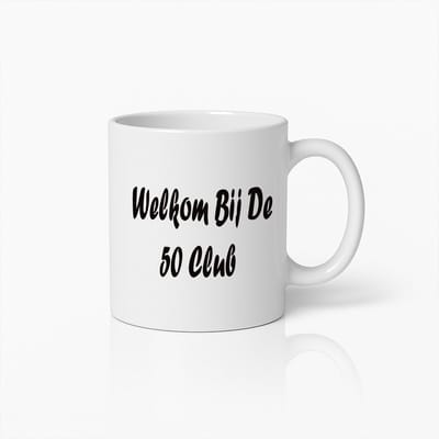 Grappige 50e Verjaardag Mok – “Welkom Bij De 50 Club” – Humoristisch Cadeau voor Mannen en Vrouwen die 50 Worden