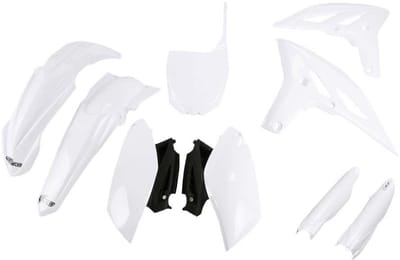 Ufo Yamaha Yzf 250 2011-2013 Yakit316f-046 Fork Protectors & Plastic Set Wit