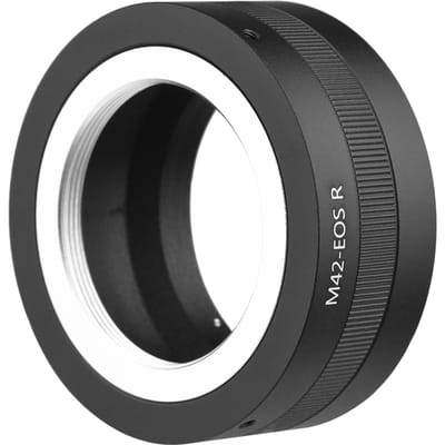 Bague d'adaptation manuelle pour monture d'objectif, en alliage d'aluminium, pour objectif M42-Mount vers Canon EOS R/RP/Ra/R5/R6, appareil photo sans miroir à monture RF noir