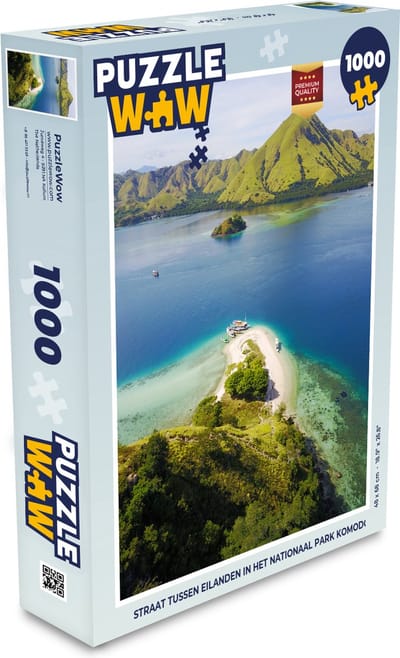 Puzzel Straat tussen eilanden in het nationaal park Komodo - Legpuzzel - Puzzel 1000 stukjes volwassenen
