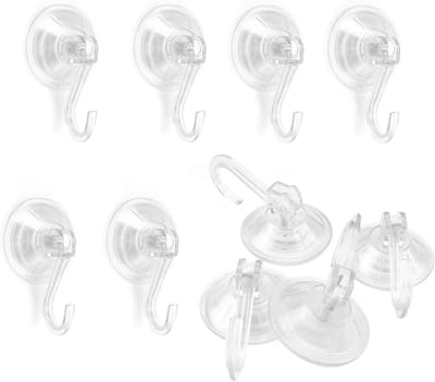 Cosensi- Zuignaphaken 10 Stuks - Krachtige Zuignap - Herbruikbaar - Geschikt voor Badkamer/Keuken - Maximale Draagkracht 5 kg - Eenvoudig te Installeren - Zuignaphaak