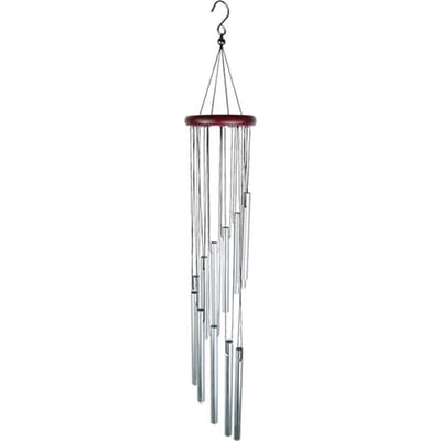 1 stuk 12 buizen aluminiumlegering windgong met haak goud/zilveren bellen voor buiten huis bruiloftsfeest herdenkingsdecoratie geschenken white