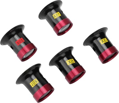 5-delige Sieraden Loep Set, 10x Vergrootglas voor Horlogemakers, Draagbare Monoculaire Vergroting met Kwaliteitsglas voor Helderheid en Precisie bij Sieradeninspectie