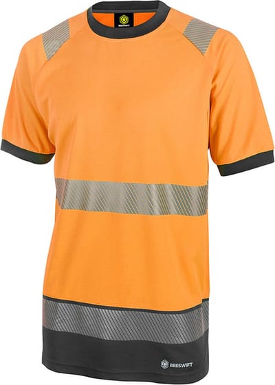 Beeswift HiVis T-shirt - Oranje/Zwart - Maat L