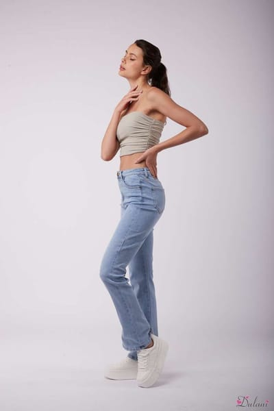 Broek Toxik3 hoge taille met split light jeans H2621-1