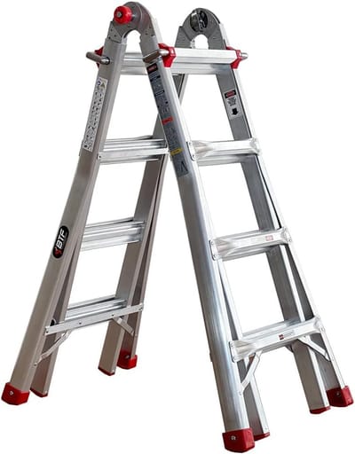 Professionele Multifunctionele Telescopische Ladder - Aluminium, 4x4 Sporten, Uittrekbaar tot 4,0m, EN131 Veiligheid, 150kg Draaglast