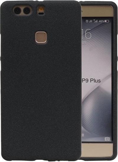 Zwart Zand TPU back case cover hoesje voor Huawei P9 Plus