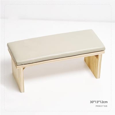 Houten Manicure Tafel Handsteun Kussen Voor Armsteun Stand Voor Manicure Salon Nagels Kunst Gereedschap Handsteun Kussen Houder grijs