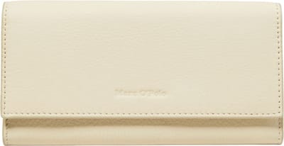 Marc O'Polo Leren Portemonnee Jessie Combi Wallet Chalky Sand Crème