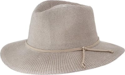Gilly Fedora – Zonnehoed Dames Kreukbestendig Reisvriendelijk - Maat: M-L: 58 cm - Stone