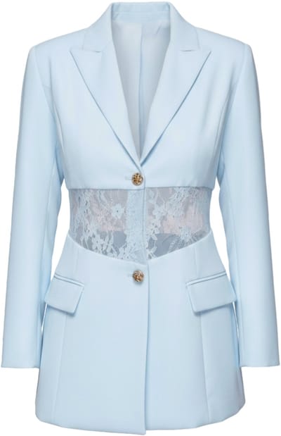 OMBRE Blazer - Slim Fit - Lange Mouw - Knopen Blauw S