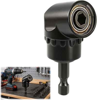 SnelShoppen - 105° Hoekboor Opzetstuk Hoekadapter voor Accuboormachines - 1/4" Magnetische Bithouder - Flexibele Bithouder voor Boren en Schroeven op