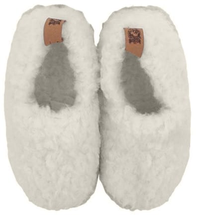 ATTREZZO® Sloffen - Teddy - Maat 38-39 - Wit - Pantoffels