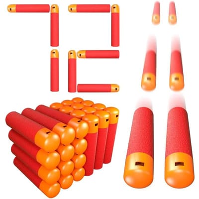 72 STUKS Mega Dart Navulpakket 9,5 cm Compatibel met Nerf Mega Pistolen Universeel Mega Pak Navul Kogels voor N-Strike Mega Serie