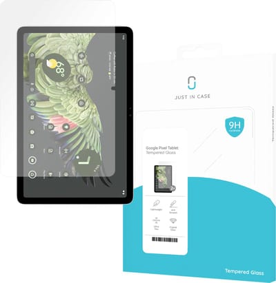 Just in Case screenprotector geschikt voor Google Pixel Tablet - Screenprotector Tablet Glas - 2 Stuks