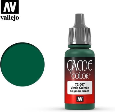 Vallejo Hobbyverf Acrylverf - 72067 Game Color - Cayman Green - Acryl - Verf flesje - 18 ml