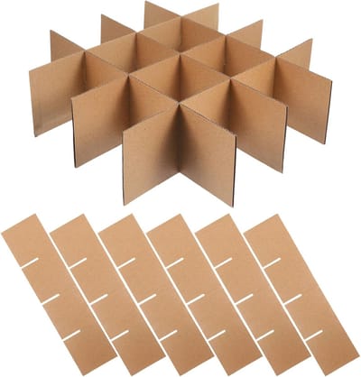 Kartonnen Verhuisdozen Scheidingswanden - Opbergdozen Verdelers - Veilige Opslag - Robuust Materiaal - 33.5x8x0.3CM - Khaki
