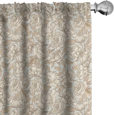ABAKUHAUS – beige gordijnen – 2-delige set 75x245 cm – microvezel