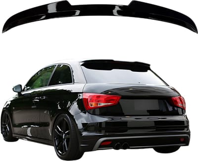 Spoiler compatibel met Audi A1 8X (2011-2018) Glans Zwart