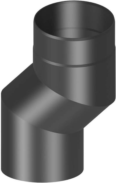 Verstelbare Schoorsteenpijp S-Boog Schuifstuk 120 mm - 150 mm Ø Zwart