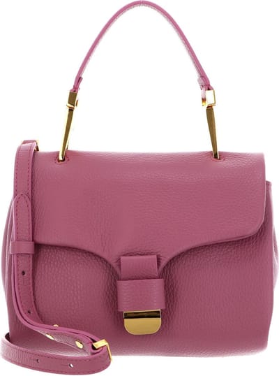 COCCINELLE Leren Handtas Schoudertas COCCINELLE NEOFIRENZE SOFT Handbag Grained Leather Pulp Pink Paars