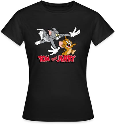 Tom En Jerry Kat-En-Muisspel T-Shirt Dames