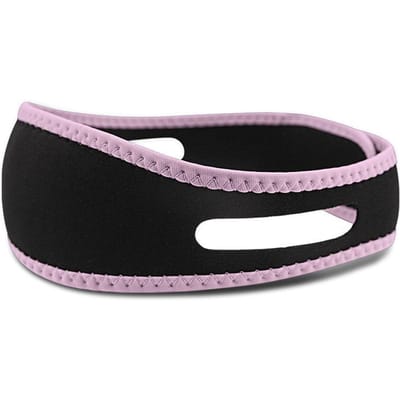 Anti Snurk Kinband Nylon Elastisch Ademend Anti-Snurk Kinband Mondademhaling Band Apneu Riem Verbeteren Slaapverzorging Tool roze