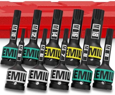 10-delige XZN Dopsleutelset 1/2 inch voor doe-het-zelvers en autoreparatie