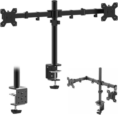 VanDijck Monitor Arm - 2 Schermen - 13 tot 32 Inch - Verstelbaar - Zwart