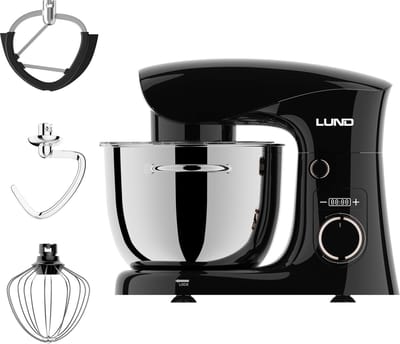 LUND 67813 Planetaire Keukenmachine met Timer - 1500W - 5L RVS Kom - Luxe Design met LED-Display